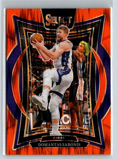 2023-24 Panini Select #25 Domantas Sabonis Orange Flash Prizms V05