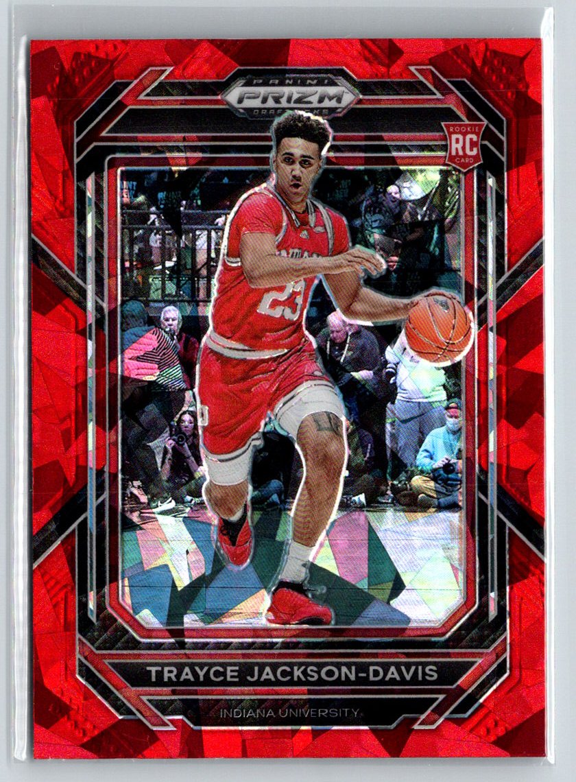 2023 Panini Prizm Draft Picks #7 Trayce Jackson-Davis Red Ice V05
