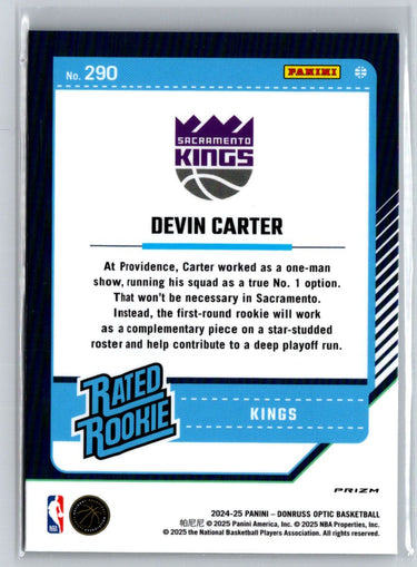 2024-25 Donruss Optic #290 Devin Carter Purple V06