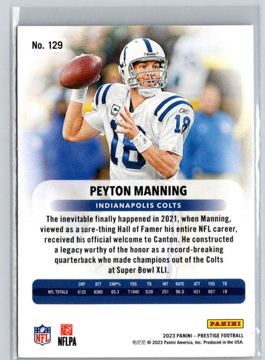 2023 Panini Prestige #129 Peyton Manning Xtra Points Sunburst V07