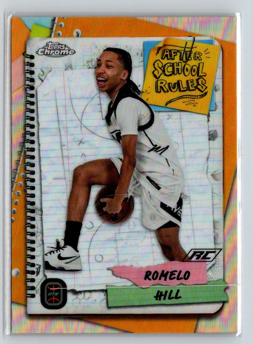 2023-24 Topps Chrome Elite Romelo Hill After School Rules Refractors V07