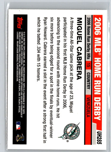 2006 Topps Updates & Highlights #UH285 Miguel Cabrera V08