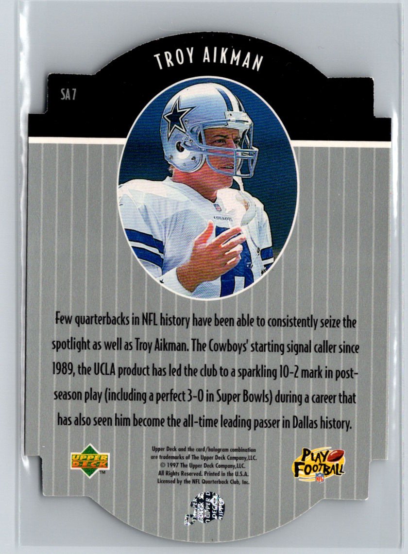 1997 Upper Deck #SA7 Troy Aikman Star Attractions V09