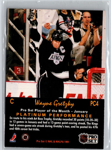 1991-92 Pro Set Platinum #PC4 Wayne Gretzky Collectibles V09