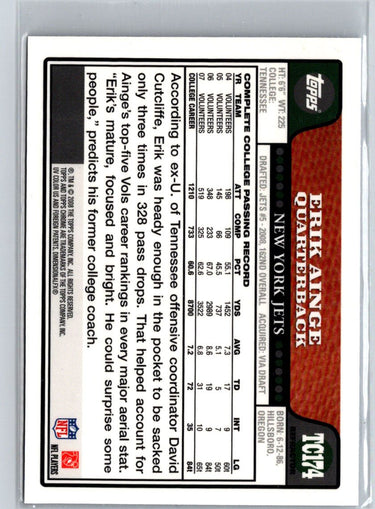 2008 Topps Chrome #TC174 Erik Ainge Blue Refractors V10