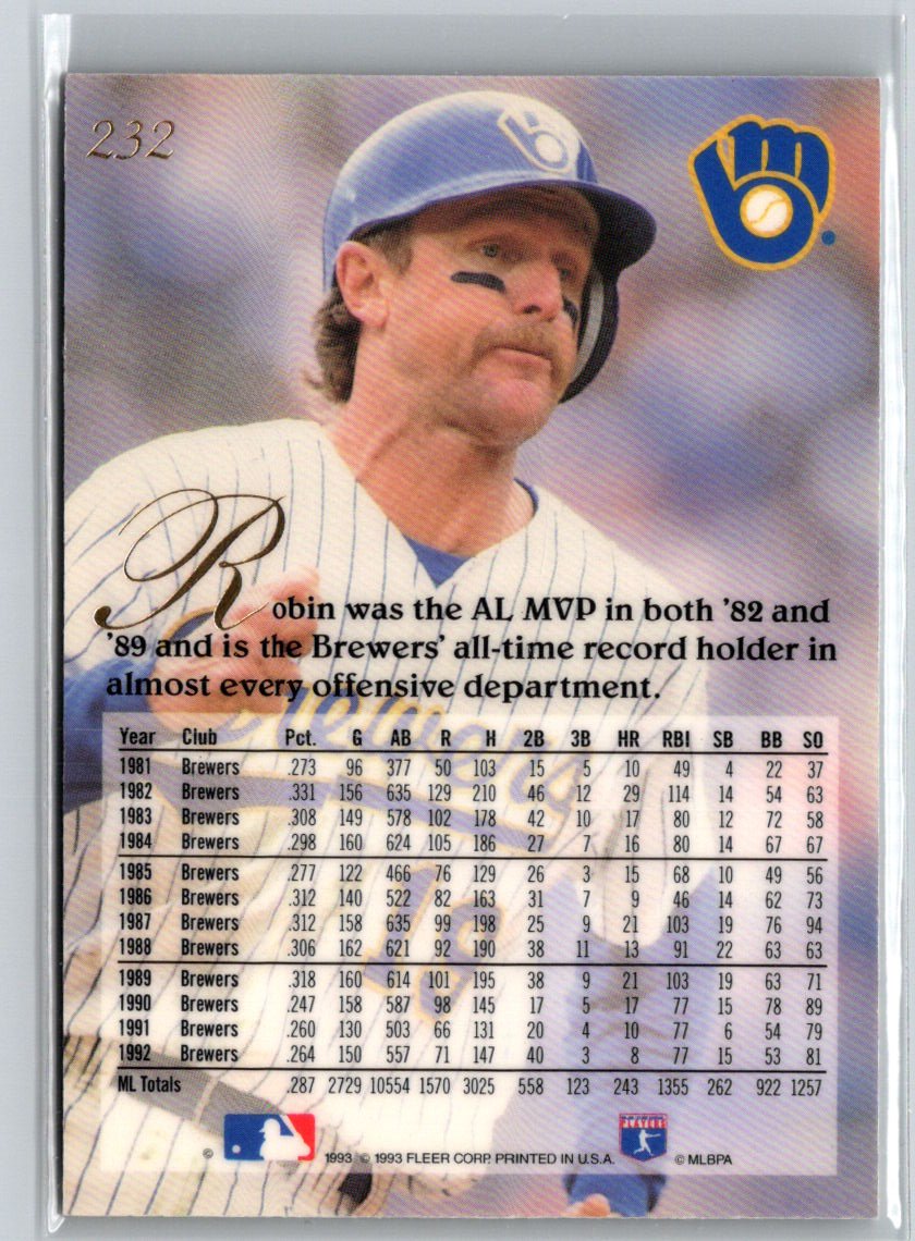 1993 Flair #232 Robin Yount V10