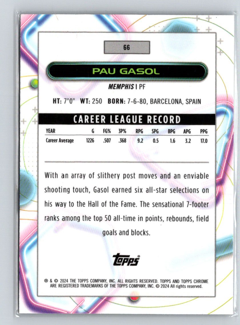 2023-24 Topps Chrome Cosmic #66 Pau Gasol V11