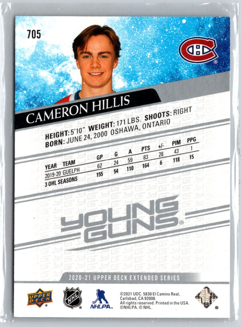 2020-21 Upper Deck #705 Cameron Hillis UD High Gloss #/10 V11