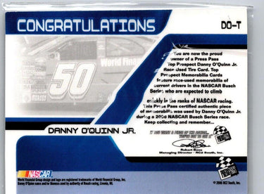2006 Press Pass #DO-T Danny O'Quinn Top Prospects Tires Silver #/500 V11