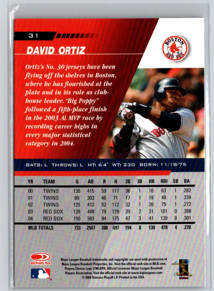 2005 Leaf #31 David Ortiz Black V13