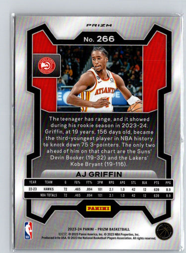 2023-24 Panini Prizm #266 AJ Griffin Prizms Red White and Blue V13