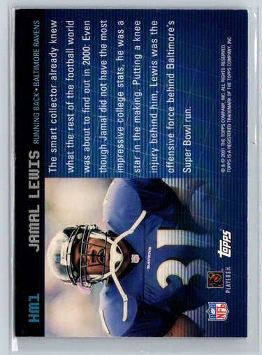 2001 Topps #HM1 Jamal Lewis Hobby Masters V13
