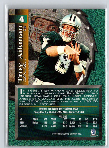 1997 Score Board Talk N' Sports #4 Troy Aikman V14