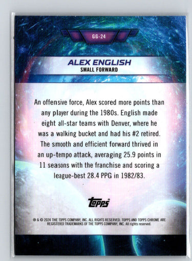 2023-24 Topps Chrome Cosmic #GG-24 Alex English Galaxy Greats V14