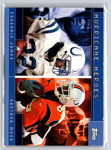 2001 Topps #TC1 Hurricane Heroes (Edgerrin James / Santana Moss) Combos V15