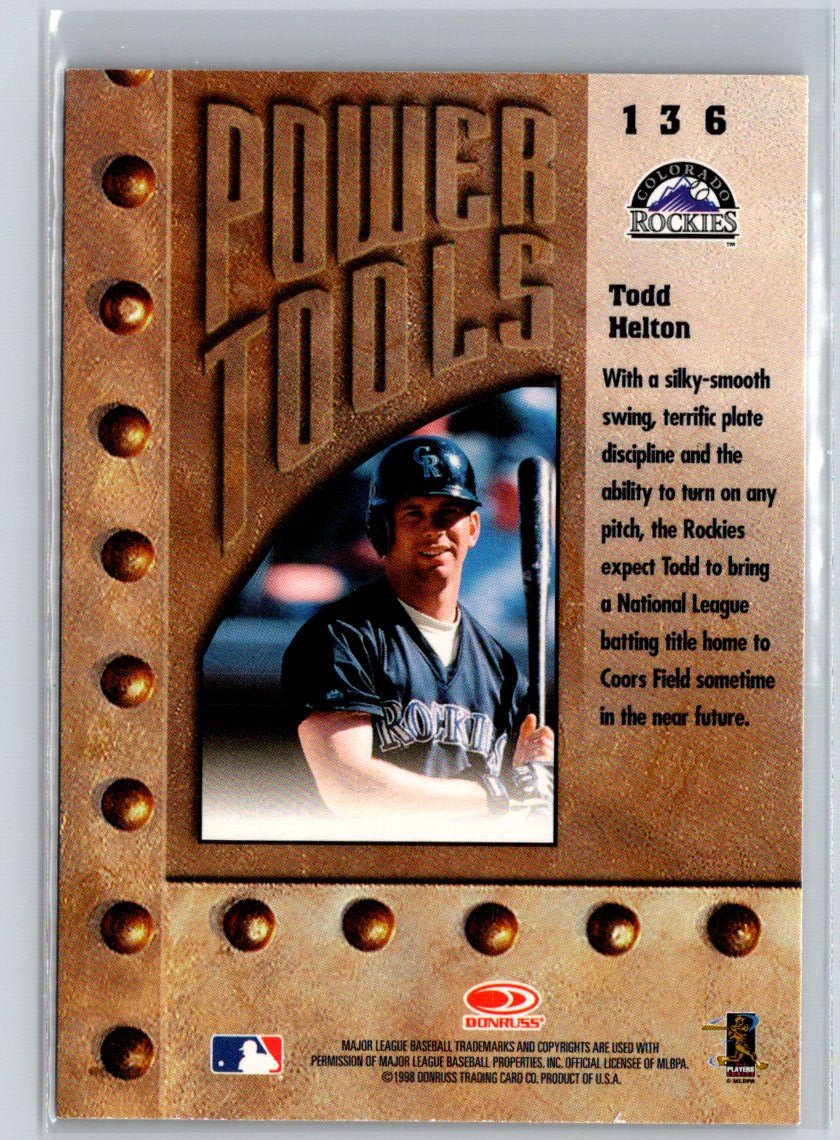 1998 Leaf Rookies & Stars #136 Todd Helton V16