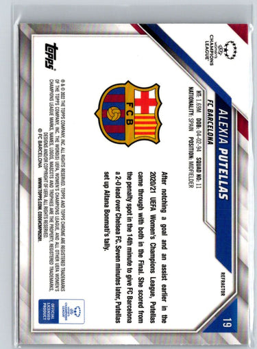 2021-22 Topps Chrome  Women's Champions League Alexia Putellas Refractor V17