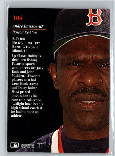 1993 Studio #104 Andre Dawson V17