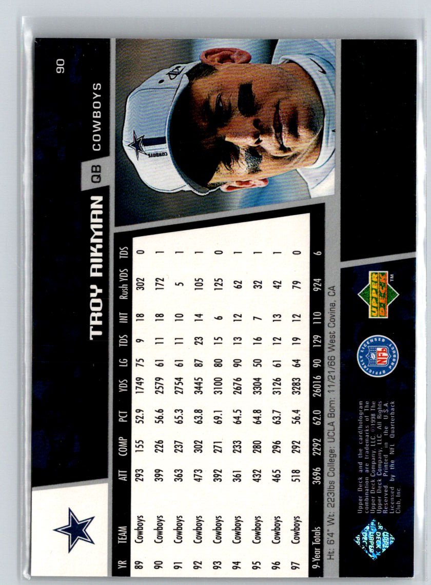 1998 Upper Deck #90 Troy Aikman V17
