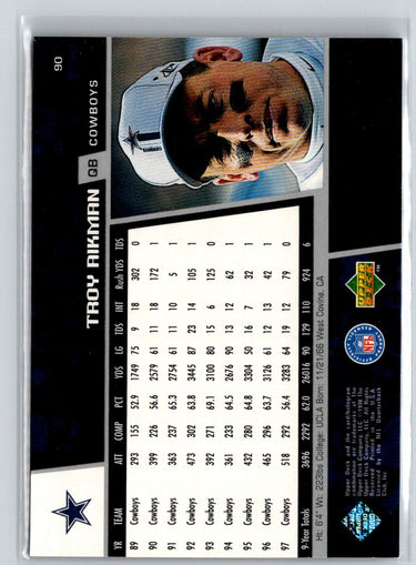 1998 Upper Deck #90 Troy Aikman V17