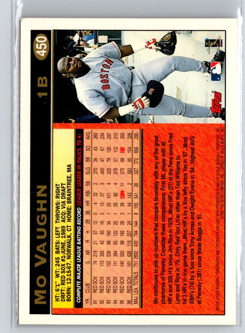 1997 Topps #450 Mo Vaughn V18