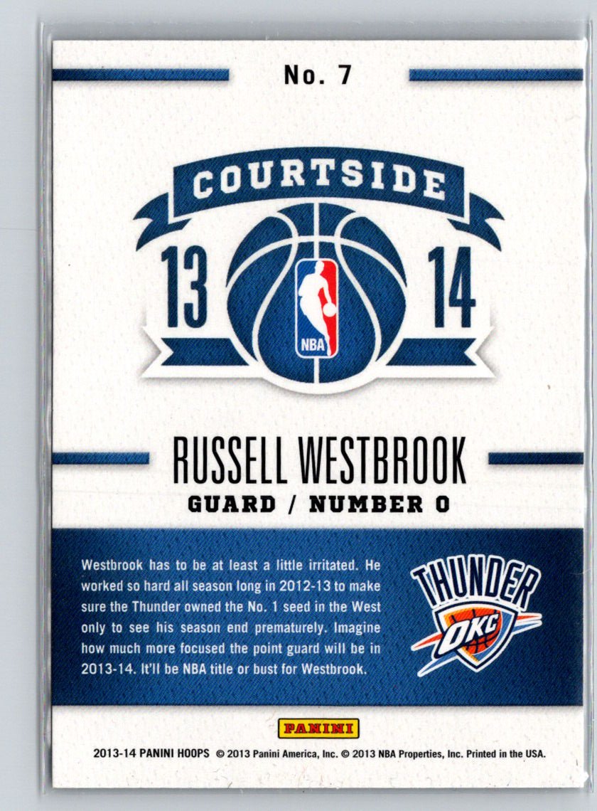 2013-14 Hoops #7 Russell Westbrook Courtside V18