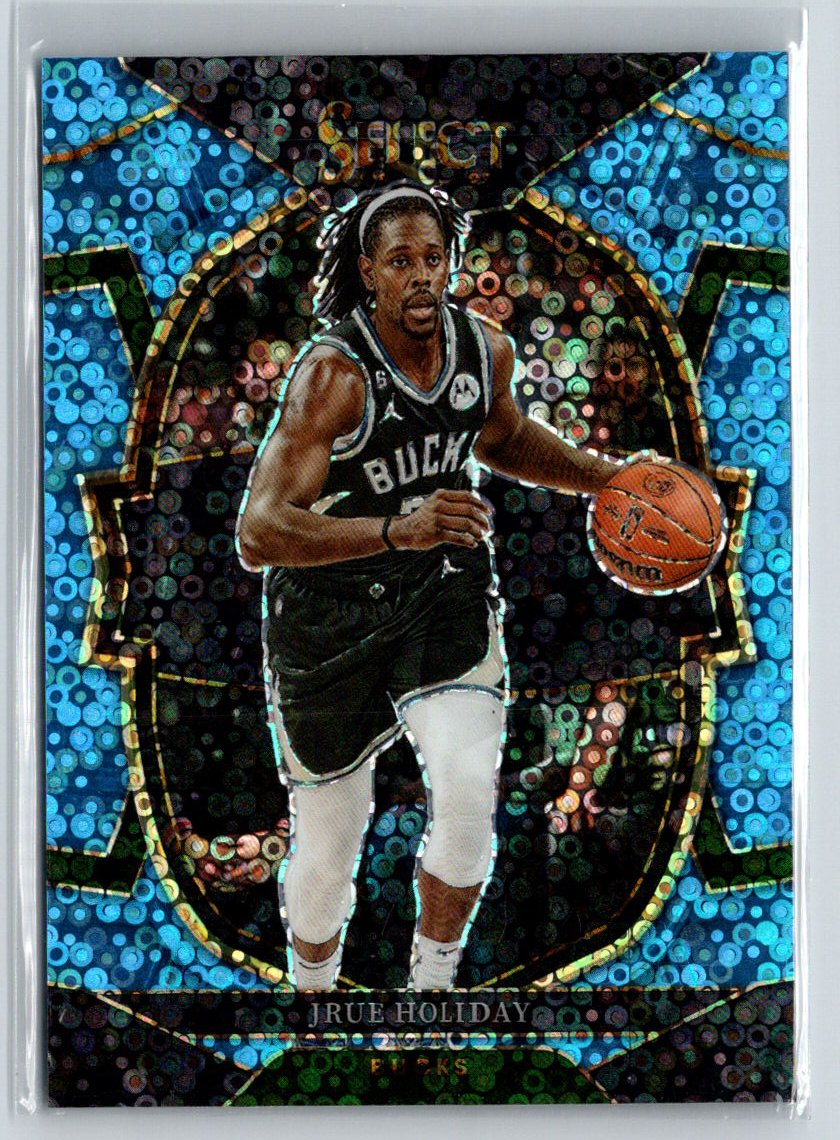 2022-23 Panini Select #15 Jrue Holiday Light Blue Disco Prizms #/99 V19