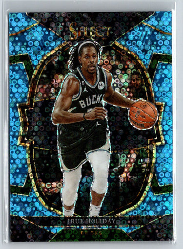 2022-23 Panini Select #15 Jrue Holiday Light Blue Disco Prizms #/99 V19