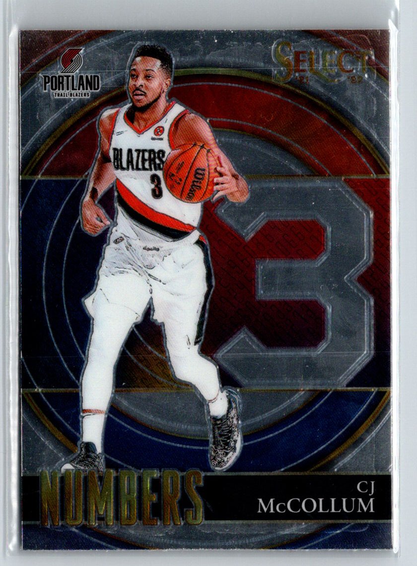 2021-22 Panini Select #26 CJ McCollum Select Numbers V19