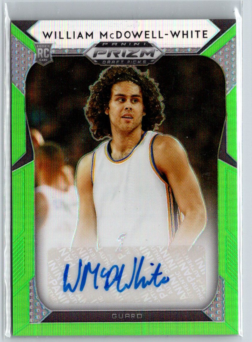 2019 Prizm Draft Picks William McDowell-White  Prizms Autographs Green V19