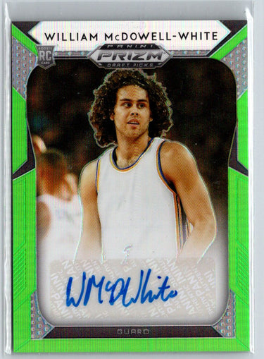 2019 Prizm Draft Picks William McDowell-White  Prizms Autographs Green V19