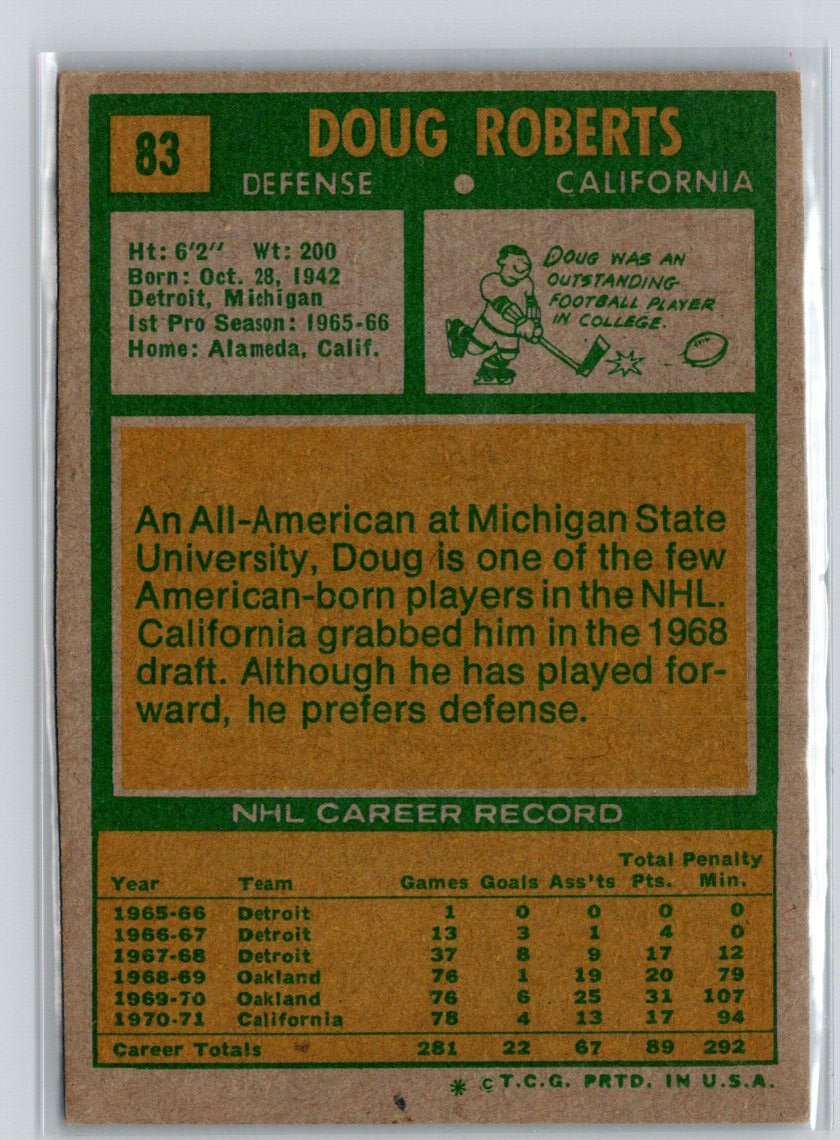 1971-72 Topps #83 Doug Roberts V19