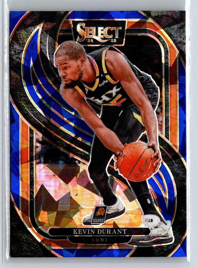 2024-25 Panini Select #127 Kevin Durant Blue Cracked Ice Prizm V20