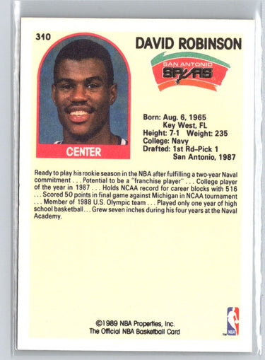 1989-90 Hoops #310 David Robinson V20