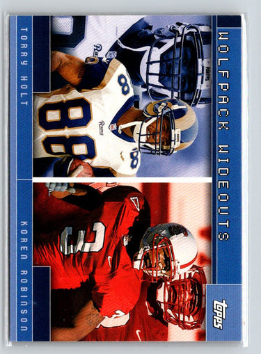 2001 Topps #TC2 Wolfpack Wideouts (Torry Holt / Koren Robinson) Combos V21