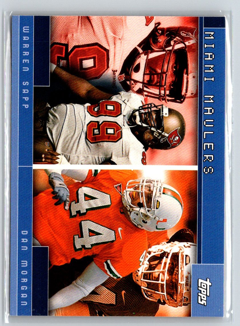 2001 Topps Chrome #TC11 Warren Sapp / Dan Morgan Combos Refractors V21