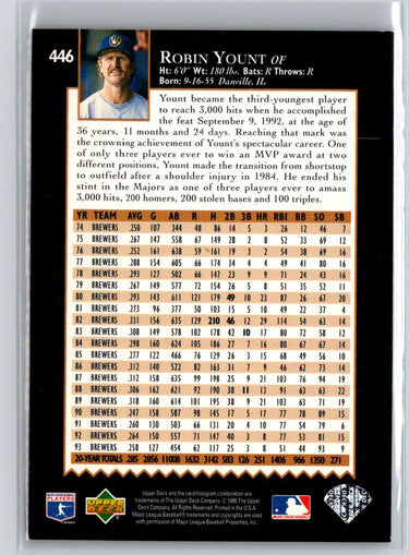 1995 Upper Deck #446 Robin Yount V22