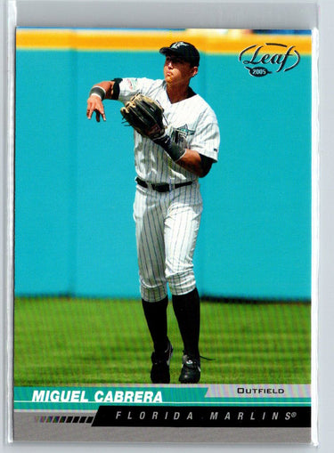 2005 Leaf #82 Miguel Cabrera Black V22