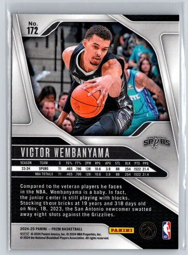 2024-25 Panini Prizm #172 Victor Wembanyama V23