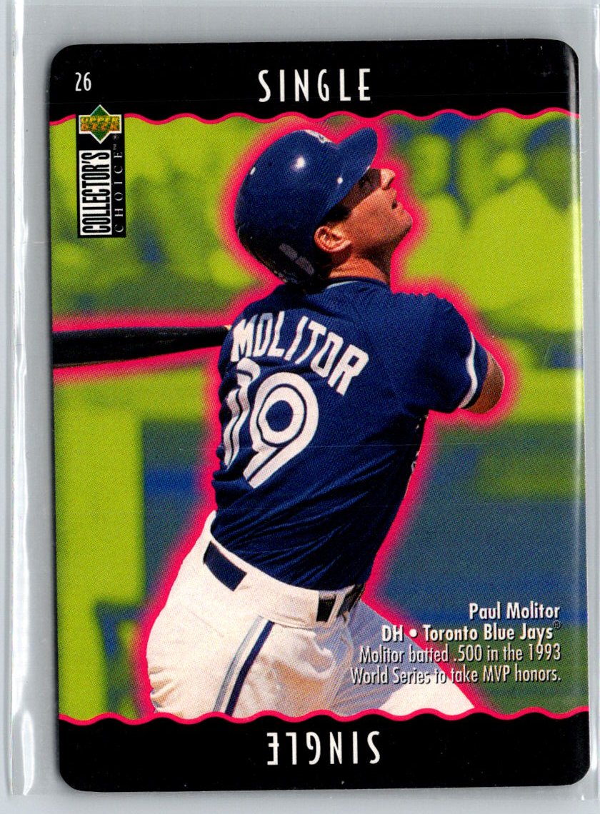 1996 Collector's Choice #26a Paul Molitor You Make the Play : Single V23