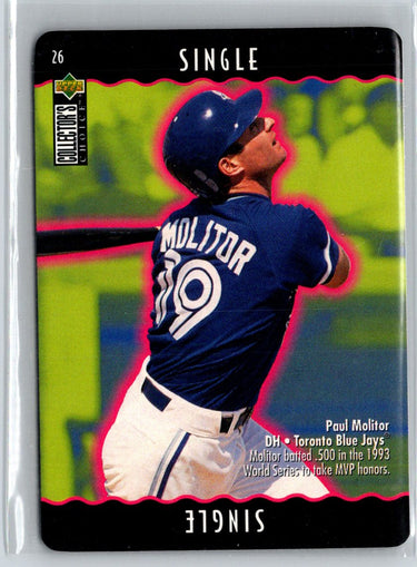 1996 Collector's Choice #26a Paul Molitor You Make the Play : Single V23