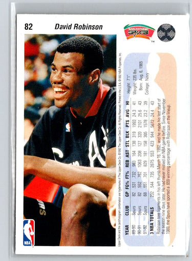 1992-93 Upper Deck #82 David Robinson V23