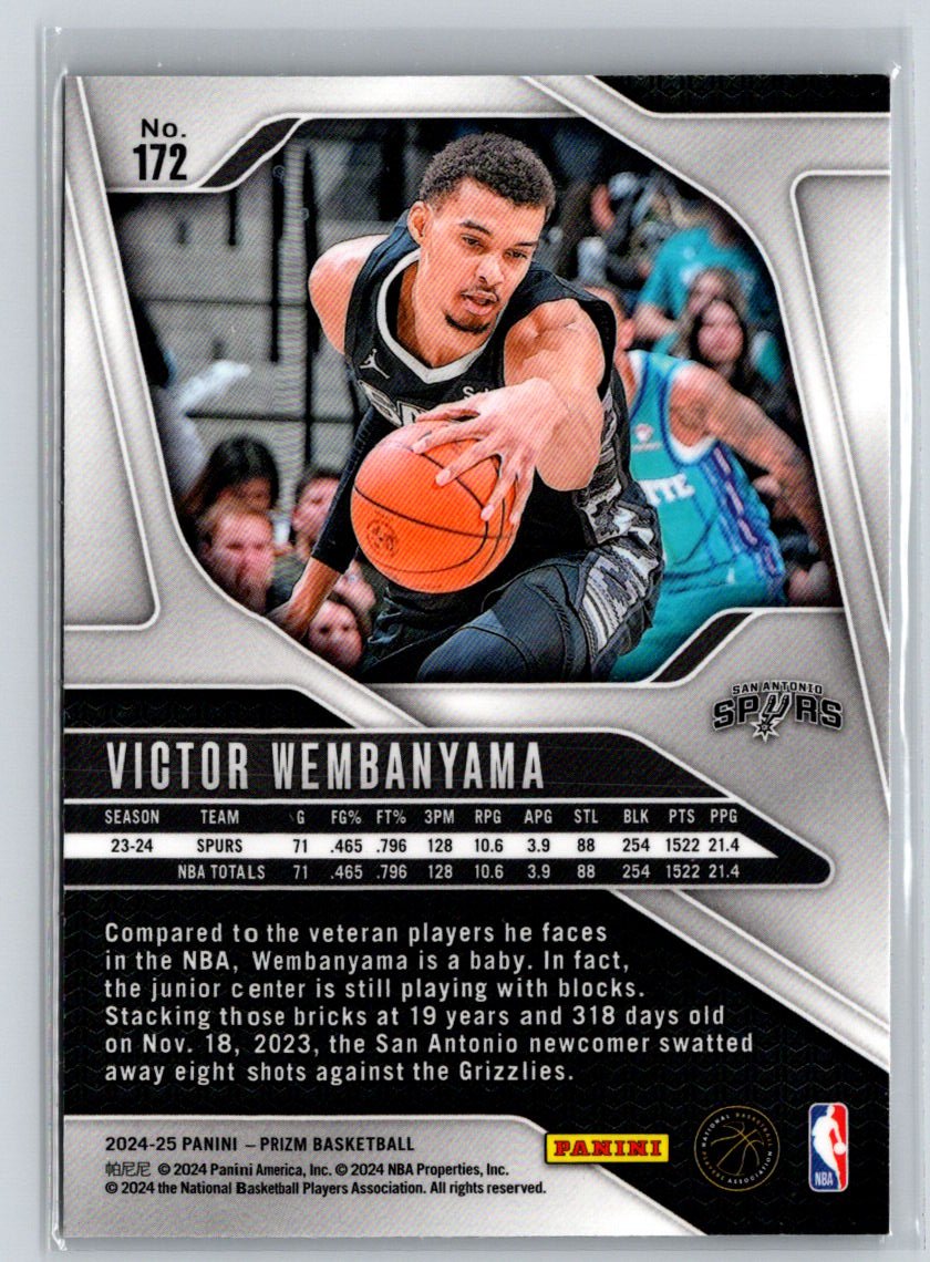 2024-25 Panini Prizm #172 Victor Wembanyama V24