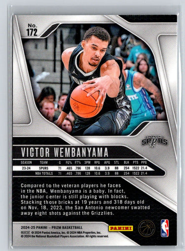 2024-25 Panini Prizm #172 Victor Wembanyama V24