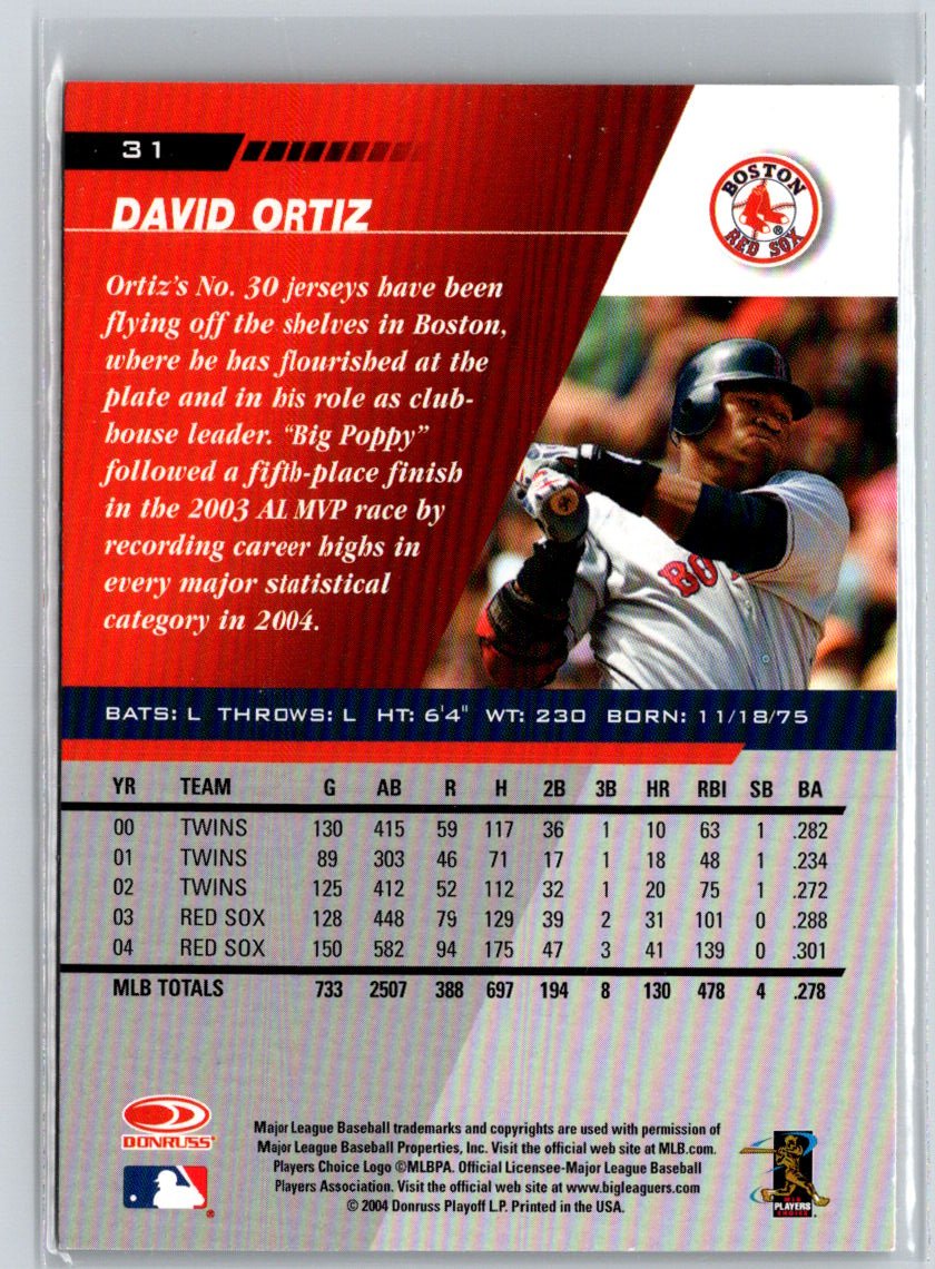 2005 Leaf #31 David Ortiz Black V24