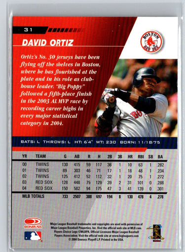 2005 Leaf #31 David Ortiz Black V24