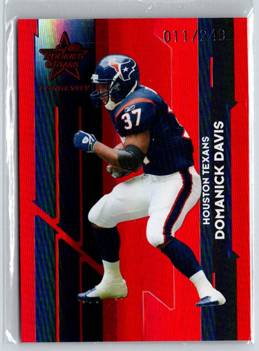 2006 Leaf Rookies & Stars Longevity #45 Domanick Davis Ruby #/249 V24