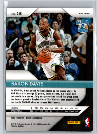 2018-19 Panini Prizm #215 Baron Davis Prizms Silver V25