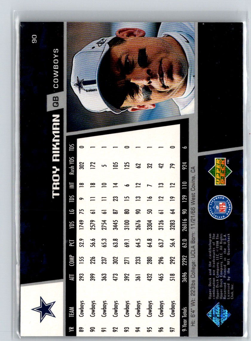 1998 Upper Deck #90 Troy Aikman V25