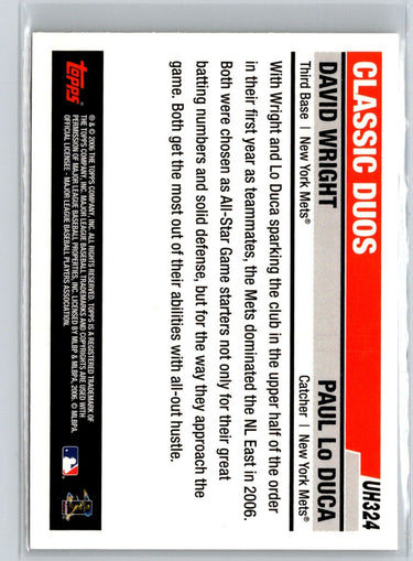 2006 Topps Updates & Highlights #UH324 David Wright / Paul Lo Duca CD V26
